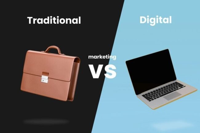  التسويق الرقمي التسويق التقليدي 